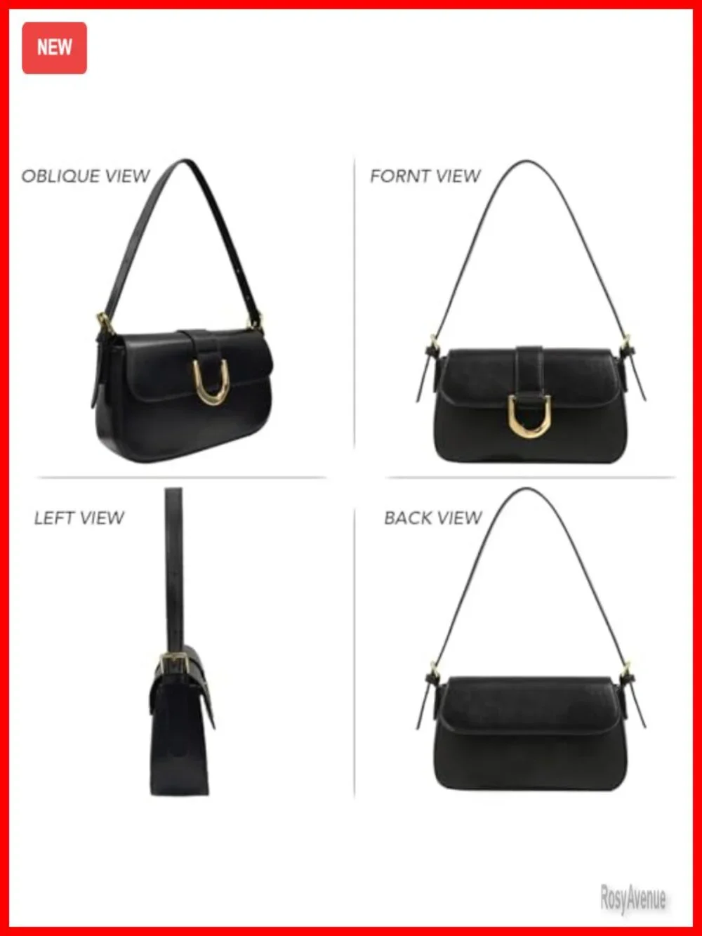 Women's Hobo Shoulder Bag PU Leather Crossbody Purse